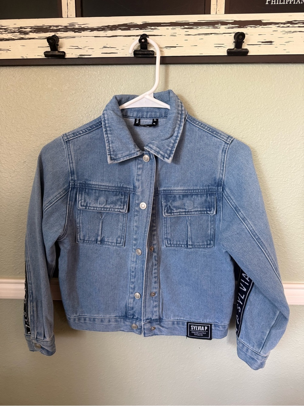 Sylvia P Light Wash Denim Jacket